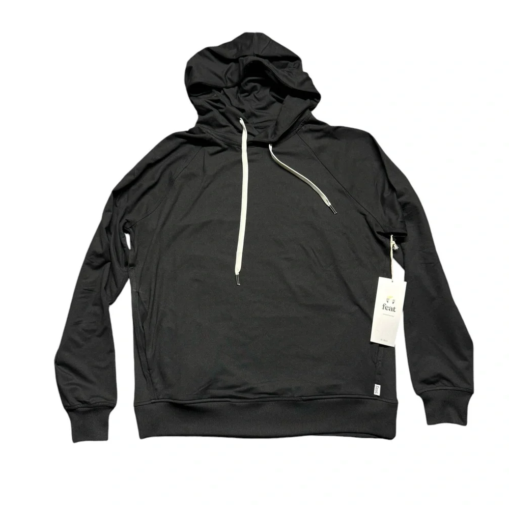 FEAT Unisex Hoodie Black Small Flowtech Roam Sweatshirt Pullover Soft Casual